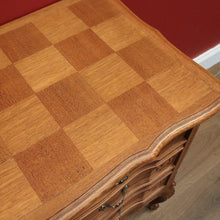 Load image into Gallery viewer, x SOLD Vintage French Chest of Drawers, Square Parquetry Top Chest of 3 Drawers B10905
