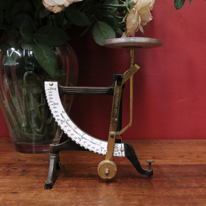 Antique/Vintage German Post Office Scales, Brass, Cast Iron Home Decor Scales B10185
