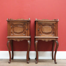 Load image into Gallery viewer, x SOLD Pair of Antique French Lamp Tables, Cabinets, Bedside Tables, Side Cupboards B10562
