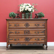 Load image into Gallery viewer, Early Antique French Chest of Drawers, 3 Drawer Hall Foyer Entry Cupboard, Chest B10775

