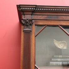 Load image into Gallery viewer, x SOLD Antique English Mahogany China Cabinet, English Bookcase with Cupboard Base B10744

