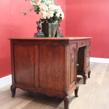 Load image into Gallery viewer, x SOLD Antique French Desk, French Oak Office Desk, Desk with Drawers and Cupboard B10851
