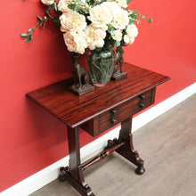 Load image into Gallery viewer, x SOLD Antique English Works Table, Lamp Bedside Table, Antique Mahogany Sewing Table B10313
