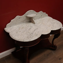 Load image into Gallery viewer, x SOLD Antique English Washstand, Mahogany and Marble Top Hall Table, Console Table B11101
