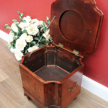 Load image into Gallery viewer, x SOLD Antique English Sewing Box, Walnut, Burr Walnut Knitting Cabinet, Footstool Seat B11001
