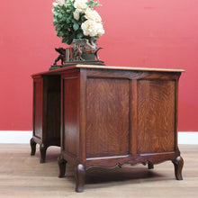 Load image into Gallery viewer, x SOLD Antique French Desk, French Oak Office Desk, Desk with Drawers and Cupboard B10851
