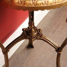 Load image into Gallery viewer, x SOLD Antique Italian Lamp Table Side Table, Gilt Cast Iron Marble Jardinière Stand B10480
