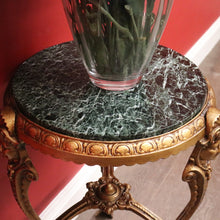 Load image into Gallery viewer, x SOLD Antique Italian Lamp Table Side Table, Gilt Cast Iron Marble Jardinière Stand B10480
