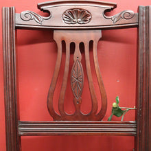 Load image into Gallery viewer, x SOLD Pair of Antique English Hall Chairs English Mahogany Lyre Back Chairs Cane Seats B11065
