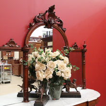 Load image into Gallery viewer, x SOLD Antique English Credenza Antique Burr Walnut and Marble Mirror Back Sideboard B10678

