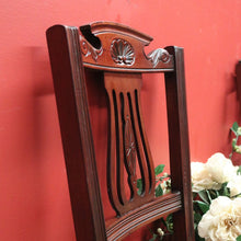 Load image into Gallery viewer, x SOLD Pair of Antique English Hall Chairs English Mahogany Lyre Back Chairs Cane Seats B11065
