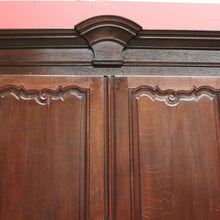 Load image into Gallery viewer, Antique French Oak Cloak Cabinet, French Armoire, Hall Cabinet, Wardrobe, Press B10593
