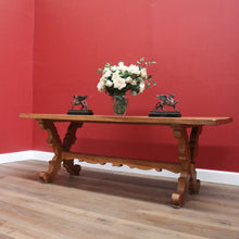 Load image into Gallery viewer, X SOLD Antique French Oak Refectory Table or Dining Kitchen Table with Stretcher Base. B11213

