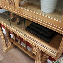 Load image into Gallery viewer, x SOLD Vintage French Drinks Cabinet, Bleached Oak Hall Display Cupboard, Sideboard B10648
