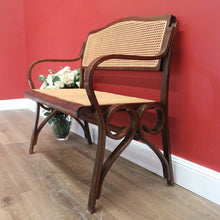 Load image into Gallery viewer, x SOLD Vintage Beech and Cane Bentwood Armchair, Hall Seat, Hall Bench Arm Chair B10986
