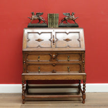 Load image into Gallery viewer, x SOLD Antique Oak Writing Bureau Chest of Drawer Bureau Desk Secretaire B10684
