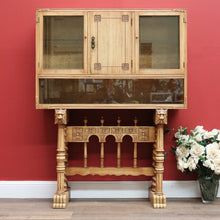 Load image into Gallery viewer, x SOLD Vintage French Drinks Cabinet, Bleached Oak Hall Display Cupboard, Sideboard B10648
