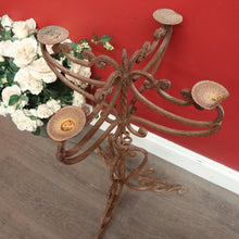 Load image into Gallery viewer, x SOLD Vintage French Wrought Iron 4 Branch Candelabra, Vintage Candle Stick Holder. B10361
