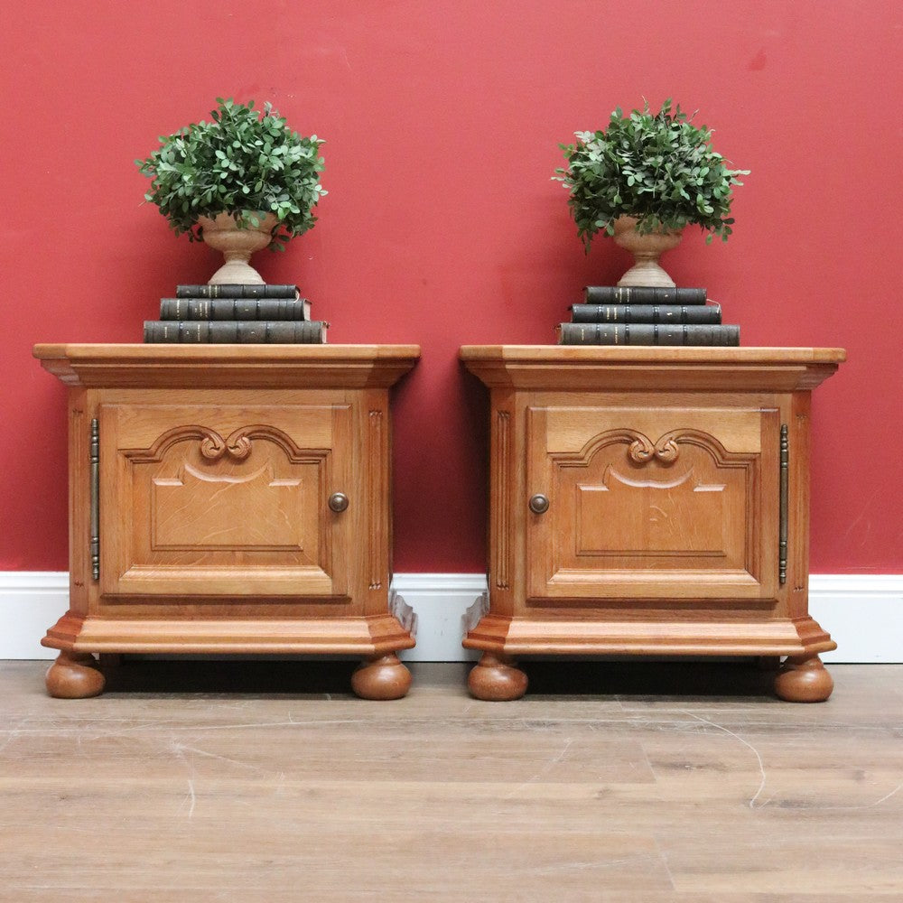 x SOLD Vintage French Lamp Tables, Pair of Vintage Bedside Tables, Bedside Cabinets B11026