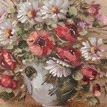 Load image into Gallery viewer, x SOLD Pair of Oil on Canvas Floral Arrangements, Set of Two Painting in Gilt Frames B10808
