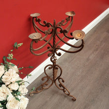 Load image into Gallery viewer, x SOLD Vintage French Wrought Iron 4 Branch Candelabra, Vintage Candle Stick Holder. B10361
