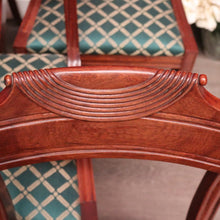 Load image into Gallery viewer, x SOLD Set of 8 Regency Style Dining Chairs, 8 Vintage English Mahogany Kitchen Chairs. B10385
