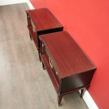 Load image into Gallery viewer, x SOLD Pair of Vintage Lamp Table, Vintage Italian Bedside Tables, with Glass Tops B10260
