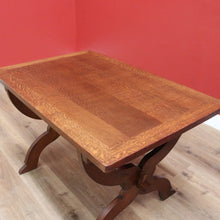 Load image into Gallery viewer, x SOLD Antique French Oak Table, Foyer Entry Table, Desk. Cross Pedestal Dining Table B10561
