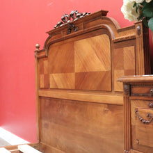 Load image into Gallery viewer, x SOLD Antique French Walnut Bed, French Walnut Double Bed including Slats, DOUBLE B10835
