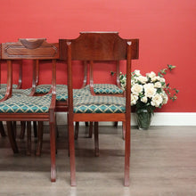 Load image into Gallery viewer, x SOLD Set of 8 Regency Style Dining Chairs, 8 Vintage English Mahogany Kitchen Chairs. B10385
