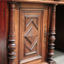 Load image into Gallery viewer, x SOLD Antique French Oak Office Desk, French Twin Pedestal Desk, 3 Drawer Desk in Oak. B10255
