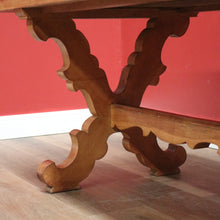 Load image into Gallery viewer, X SOLD Antique French Oak Refectory Table or Dining Kitchen Table with Stretcher Base. B11213
