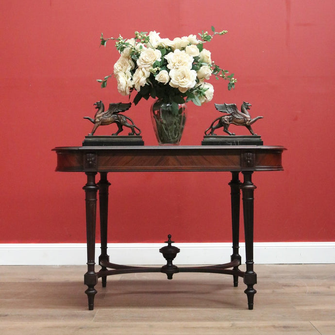 Antique French Rosewood Sofa Table, Centre Table, Cross Stretcher Office Desk B11074