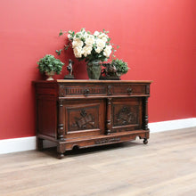 Load image into Gallery viewer, x SOLD Antique French Oak Sideboard, 2 Drawer Sideboard TV Cabinet Unit Hall Cupboard B10541
