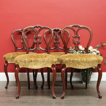 Load image into Gallery viewer, Antique Dining Chairs, Set of 4 Antique Kitchen Chairs, English Mahogany Chairs B10311
