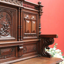Load image into Gallery viewer, x SOLD Antique French Hall Seat, French Gothic Carved Blanket Box Bench Seat Hall Chair B10154
