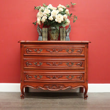 Load image into Gallery viewer, Vintage French Chest of Drawers, 3 Drawer Parquetry Top French Cherrywood Chest
