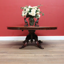Load image into Gallery viewer, Antique English Coffee Table, Victorian Single Pedestal Four Leg Coffee Table B11056

