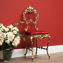 Load image into Gallery viewer, x SOLD Vintage Italian Gilt Dressing Chair, Dressing Table, Hall Bedroom Chair, Cushion B10538
