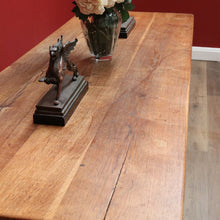 Load image into Gallery viewer, X SOLD Antique French Oak Refectory Table or Dining Kitchen Table with Stretcher Base. B11213
