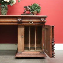 Load image into Gallery viewer, x SOLD Antique French Oak Office Desk, French Twin Pedestal Desk, 3 Drawer Desk in Oak. B10255
