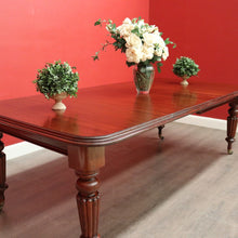 Load image into Gallery viewer, x SOLD Antique Extension Dining Table, English Mahogany 2 Leaf Extension Dining Table. B10407
