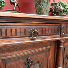 Load image into Gallery viewer, x SOLD Antique French Oak Sideboard, 2 Drawer Sideboard TV Cabinet Unit Hall Cupboard B10541
