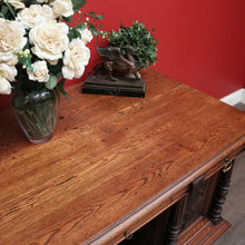 Load image into Gallery viewer, x SOLD Antique French Oak Office Desk, French Twin Pedestal Desk, 3 Drawer Desk in Oak. B10255
