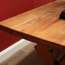 Load image into Gallery viewer, X SOLD Antique French Oak Refectory Table or Dining Kitchen Table with Stretcher Base. B11213
