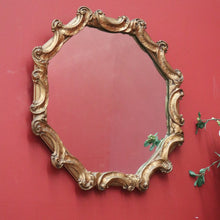 Load image into Gallery viewer, Vintage Gilt Frame Mirror, Gilt Gold Octagonal &#39;C&#39; Scroll Mirror, Wall Mirror B10997

