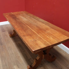 Load image into Gallery viewer, X SOLD Antique French Oak Refectory Table or Dining Kitchen Table with Stretcher Base. B11213
