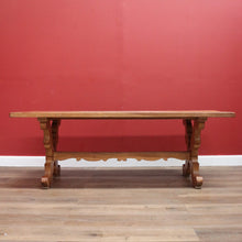 Load image into Gallery viewer, X SOLD Antique French Oak Refectory Table or Dining Kitchen Table with Stretcher Base. B11213
