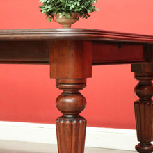 Load image into Gallery viewer, x SOLD Antique Extension Dining Table, English Mahogany 2 Leaf Extension Dining Table. B10407
