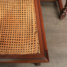 Load image into Gallery viewer, x SOLD Antique French Walnut and Cane Dining Chairs, Carved back Kitchen Chairs B10520
